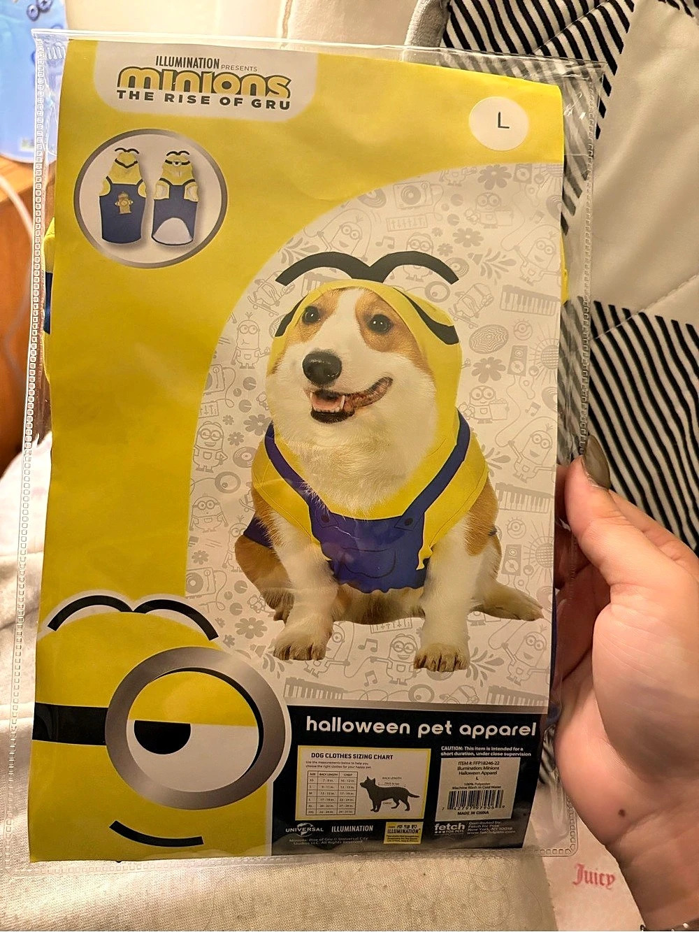 Minions Halloween Pet Apparel Dog Costume Yellow & Blue NWT